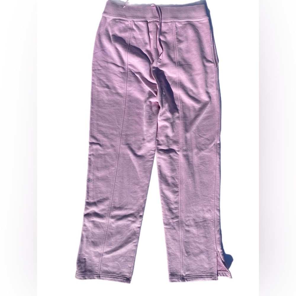 Alo High waisted Free time straight leg sweatpants Sugarplum L - Picture 16 of 16